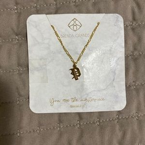 Brenda Grands Initial Necklace “P”